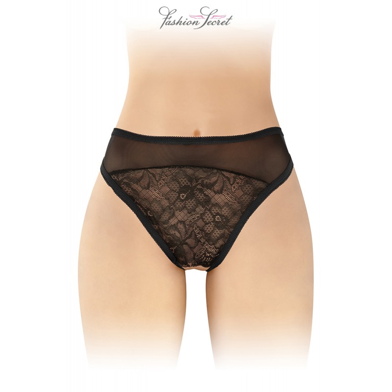 sexy Tanga noir ouvert Ava - Fashion Secret