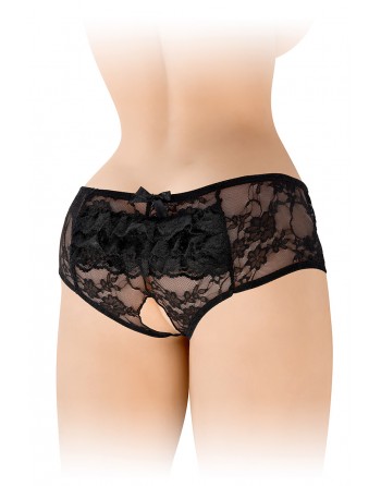 sexy Culotte ouverte noire Amanda - Fashion Secret