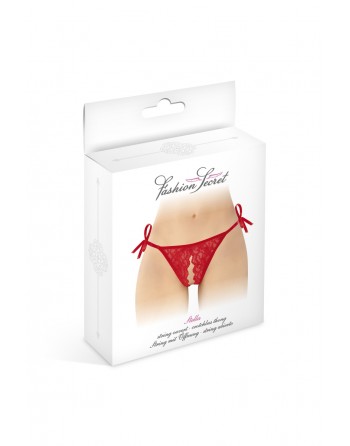 sexy String rouge ouvert à nouer Stella - Fashion Secret