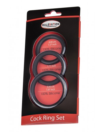 sexy Set 3 CockRings silicone - Malesation