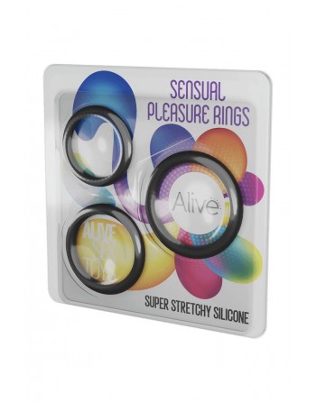 Kit 3 cockrings Sensual Pleasure Rings - Alive