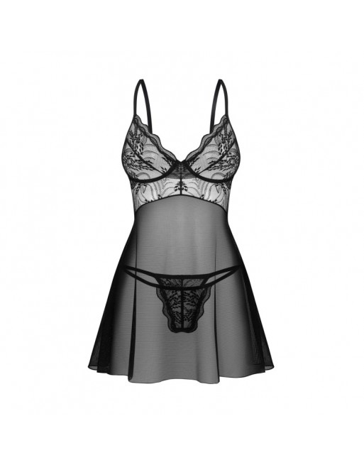 Perisia babydoll et string - Noirs