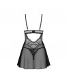 Perisia babydoll et string - Noirs