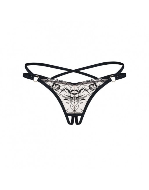 Vila blanes string ouvert - Noir