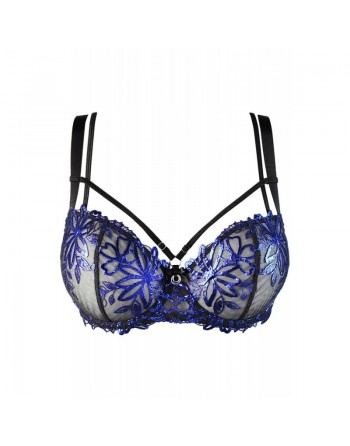 V-10221 soutien gorge - Noir et bleu