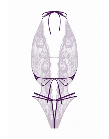 Body string ouvert Renee violet - Christine