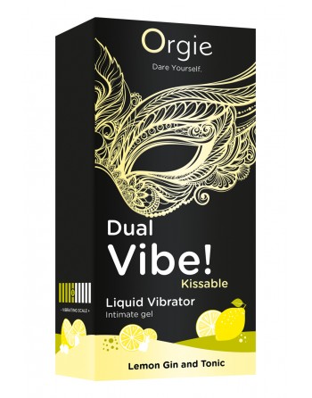 Gel d'excitation Dual Vibe Lemon Gin Tonic Liquid Vibrator