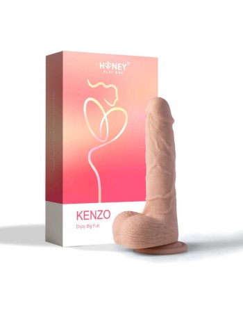 Kenzo gode réaliste vibrant et va et vient avec appli 24 cms - Chair