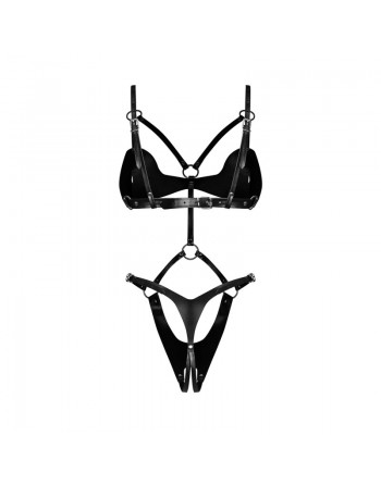 Dame controle body ouvert - Noir