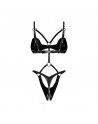 Dame controle body ouvert - Noir