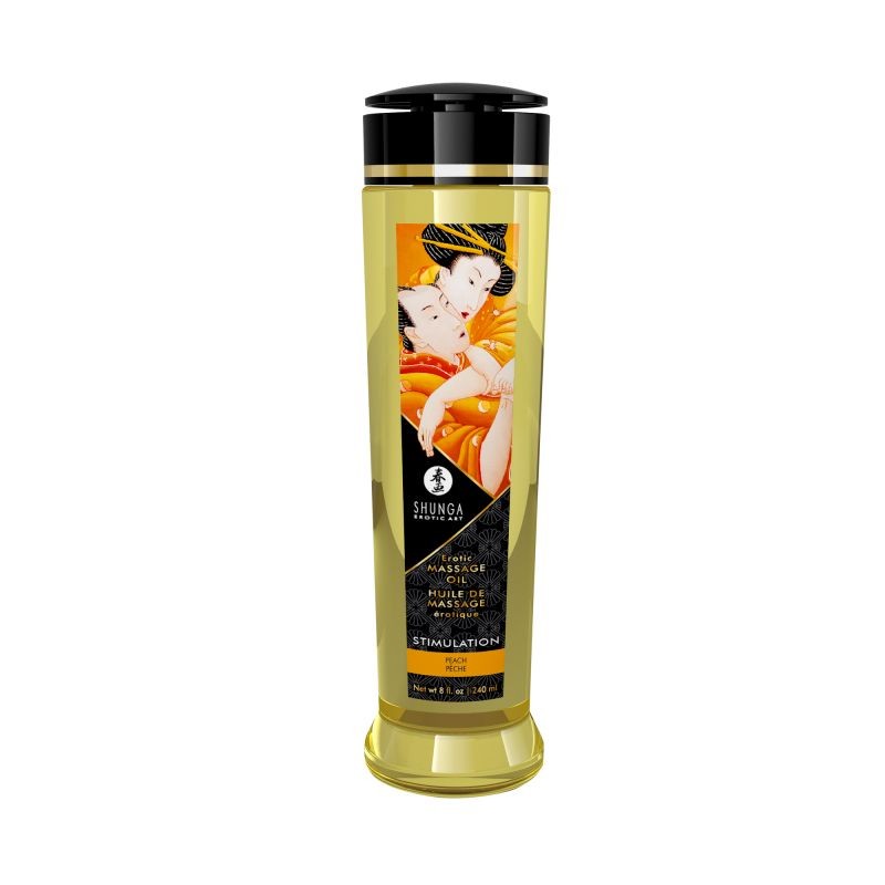 sexy Huile de massage érotique - Stimulation - Pêche - 240 ml