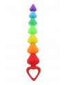 Stimulateur anal Rainbow Heart Beads - Toyjoy