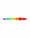 Stimulateur anal Rainbow Heart Beads - Toyjoy