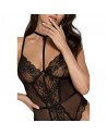 First Kiss 248 body en dentelle avec collier - noir