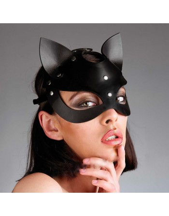 Masque Catwoman Cuir Noir