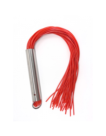 Martinet homme rouge manche métal lanières en PVC